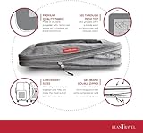 LeanTravel Compression Packing Cubes for Travel Organizers with Double Zipper (6-Pack (2L+2M+2S), Grey)