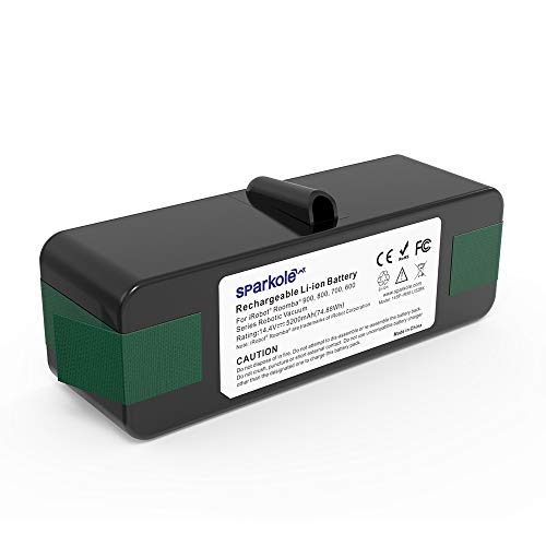 SPARKOLE 5200mAh Lithium Ion Replacement Battery for iRobot Roomba 960 980 981 970 965 801 805 850 860 877 890 891 895 690 680 675 640 614 615, Roomba 900, 800, 700, 600 Series (2022 Upgraded)