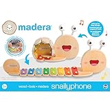 TCG Toys Madera Wood: Snailyphone - Snail-Designed 8-Key Xylophone, 2 Matching Mallets, Wooden Musical Instrament, Interactive Toy, Kids-Toddlers Ages 3+