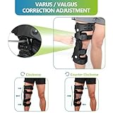 Komzer OA Unloader Knee Brace, Osteoarthritis of the bone on bone Knee Support, Rheumatoid Arthritis, Knee Joint Pain and Degeneration (Black, Right)