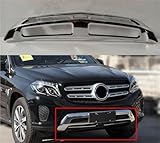 Front Bumper Lip Spoiler Diffuser Chrome Trim Chromium A1668852138 Compatible with Mercedes Benz GLS X166 W166 GLS320 GLS350d GLS400 2016-19