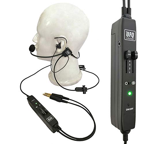 UFQ ANR L2 Hi-Lite in Ear Aviation Headset-Compare to XXXX Proxxxxxt with Great Active Noise Reduction Performance, Ultra Light Weight only 175g,Clear Communication,Comfortable,Durable