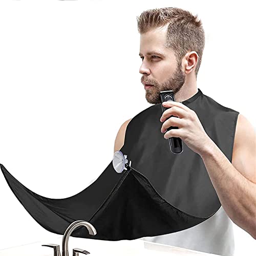 Likeny Beard Bib Beard Apron Gifts for Him Men Dad Fathers Day Anniversary Mens Stocking Stuffers Christmas Gifts for Boyfriend Husband From Wife Daughter Beard Trimming Catcher Bib