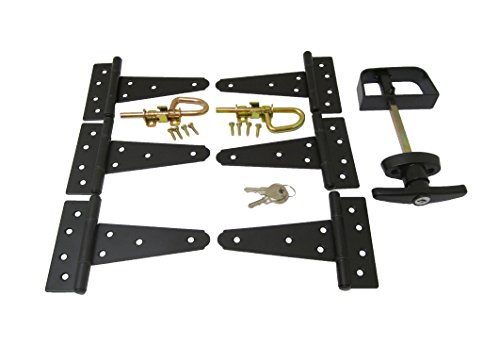 Shed Windows and More Shed Door Hardware Kit (5" Hinge), T-Hinges, T-Handle, Barrel Bolts (Double Door)