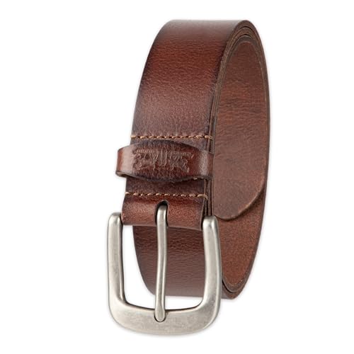 Levi's Men's Casual Leather Belt, Tan Burnish, Large (38-40)