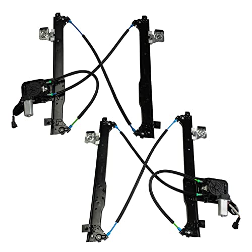 LAFORMO Rear Driver+Passenger Side Power Window Regulator with Motor Assembly Compatible with Silverado/Suburban/Avalanche 1500 2500 3500 00-06 Cadillac Escalade 02-06 GMC Yukon XL/Sierra