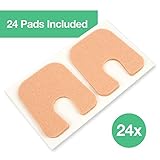 ZenToes U-Shaped Felt Callus Pads | Protect Calluses from Rubbing on Shoes | Reduce Foot and Heel Pain | Pack of 24 | 1/8” Self-Stick Pedi Cushions