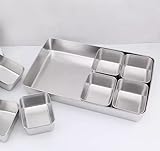 Xarra - Japanese Mini Container, Stainless Steel Yakumi Mise En Place Box, Multi Compartment Set For Food, Herbs, Seasoning and Spices (8 Compartment)