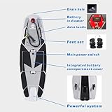 CRONDA Electric Surfboard 55KM Top Speed, Dual Motor Jet Ski Surfing Board, Rechargeable High Speed Surfboard