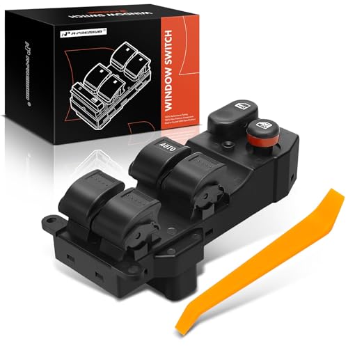 A-Premium Power Master Window Switch Compatible with Honda Fit 2007-2008 Hatchback, Front Left Driver Side, Replace # 35750SAAG12M1, 35756SAA406