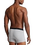 POLO Men's Stretch Classic Fit Boxer Briefs, Trunks & Long Available, 3-Pack, Regular Leg-Andover Heather/Charcoal Heather Black-3 Pack, Medium