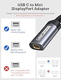 JSAUX USB Type C to Mini DisplayPort Adapter 4K@60Hz, C to Mini Display Port Dongle Cable, Compatible with MacBook Pro 2019 2018, Dell XPS, Samsung Galaxy S21 S20 Plus-Grey