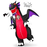 Danxilu Inflatable Costume Adult Full Body Inflatable Dragon Costume for Men Women Funny Fancy Blow Up Costumes Suit for Halloween Party Cosplay Holiday