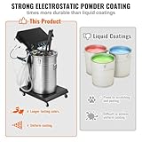 VEVOR Powder Coating System, 40 W 100KV Electrostatic Output Powder Coating Kit with 50L Powder Hopper, 450g Per Minute Powder Coating Machine with Spray Gun and Trolley Base, for Indoor and Outdoor