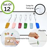 Evelots Set of 12 Mini Silicone Spatulas for Kitchen Cooking & Baking, Small Silicone Cooking Utensils, Heat Resistant BPA Free - Up To 446 Degrees