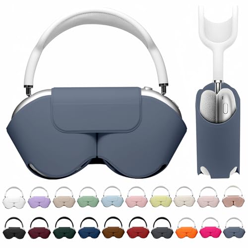 Maxjoy for Apple Airpods Max Smart Case Cover, Soft PU Leather Protective Cover Accessories for Airpod Max with Sleep Mode, Anti-Dust Travel Carrying Case for Airpods Pro Max Headphones