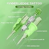 POPUPMU Tattoo Cartridge Needles 1RL 0.25mm #08 Bugpin Fine Line Tattoo Needle Finger Ledge Cartridges Nano Liner Long Taper 16Pcs for Professional PMU Tattoo Rotary Machine Kit Supply 0801RL(OMNI V2)