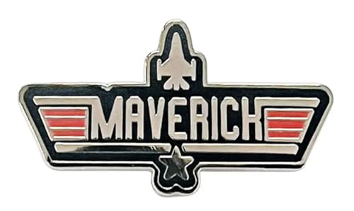 Maverick Top Navy Pilot Fighter Plane Air Force Airplane Wings Star Tomcat Call Sign 1.3" Enamel Pin Badge