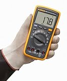 Fluke 17B+ Digital Multimeter, for Electrical Applications, Measures AC/DC Voltage 100V, Current Measurements to 10A, Resistance, Continuity, Diode, Capacitance, Frequency, and Temperature Testing