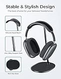 BENKS Desktop Headphone Stand Universal Headset Holder Hanger Mount Aluminum with Protective Silicone Pad, Gaming Headset Accessories, Compatible with AirPods Max, Beats, Bose, Sony and so on(Black)