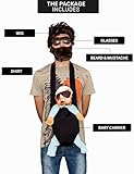 Costume Agent The Hangover Alan Costume with T- Shirt, Glasses, Baby Carrier, Wig, Beard and Mustache Halloween Cosplay