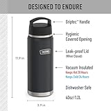 THERMOS ICON SERIES Stainless Steel Dual Temperature Beverage Bottle, 40 oz, Graphite