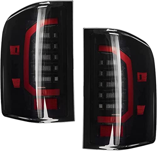 vvavv LED Tail Lights Compatible with 2007-2013 Chevy Silverado 1500 2007-2014 Silverado 2500 HD/3500 HD, LED Tube Rear Light Lamp Dark Smoke Replace A Pair