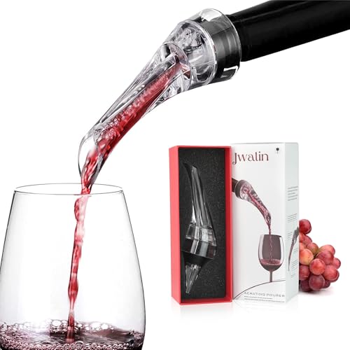 Jwalin Wine Aerator Pourer Spout – Enhance Wine Flavor with Easy Pour, No-Drip Design, Improves Aroma and Finish, Professional Quality for Wine Lovers