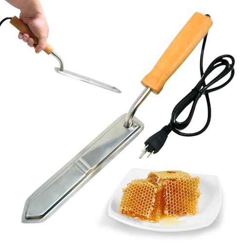 SunVara Beekeeping Stainless-Steel Electric uncapping Knife for Beekeeper bee Keeper Honey Wax Scraper Honey uncapping Cutter Tool - Apicultura Equipment & Bee Hive Tools Honey bee Keeping Equipment