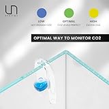 Ultum Nature Systems CO2 Drop Checker - Glass CO2 Drop Checker for Aquarium, CO2 Aquarium Kit with Solution, CO2 Monitor Complete Set for Planted Aquariums - Drop Checker Hang on Edge Mount (HD)