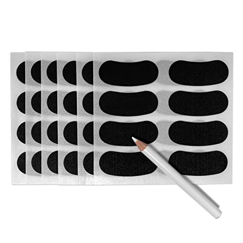 Franklin Sports Eye Black Stickers for Kids - Customizable Lettering Baseball and Football Eye Black Stickers - White Pencil Included