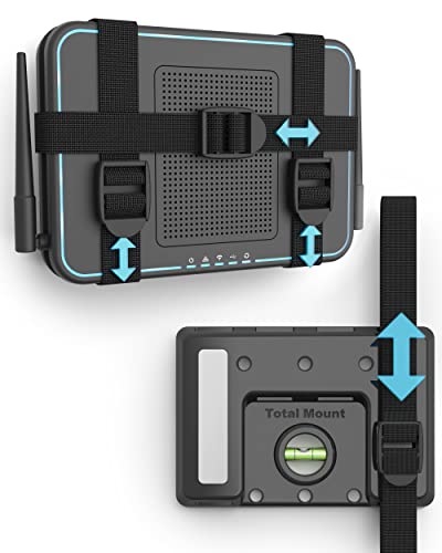 TotalMount Universal Mount for Electronics – Adjustable and Secure Wall Mount for Your Cable Box, Router, Modem, Wi-Fi Devices, DVR, and More