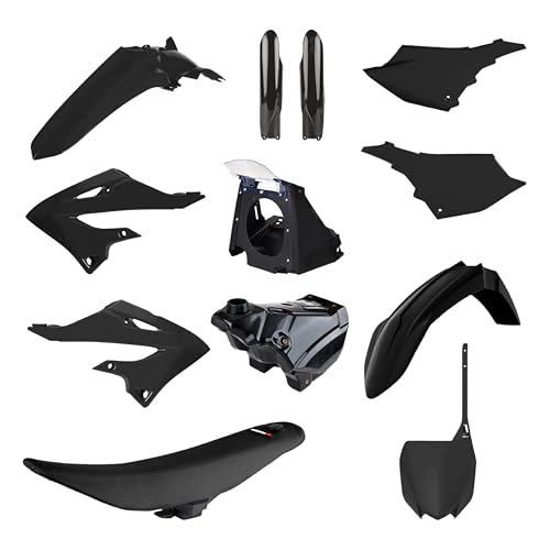 Polisport Motocross (MX) Restyling Kit for Yamaha YZ 125/250 (2002-2021) Dirt Bike – OEM Quality, Durable, Flexible & Perfect Fit – Black