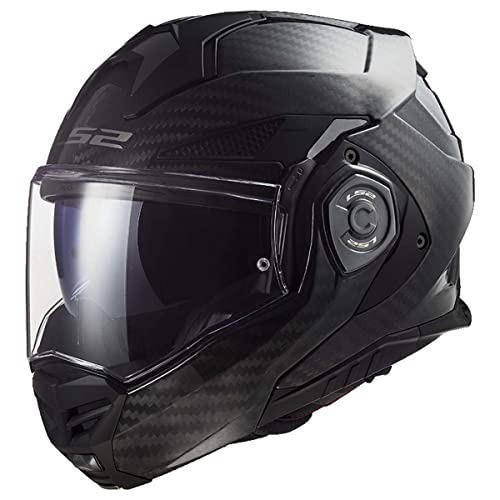 LS2 Helmets Advant X Carbon Modular Helmet (Matte Black - Large)