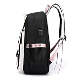 GO2COSY Canvas Backpack Korean Daypack Satchel Student Bag School Bag with USB port 17