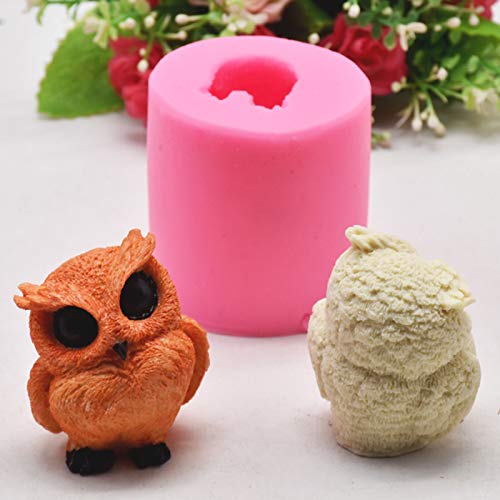 JQS 3D Owl Silicone Soap Mold Resin Candle Mould Fondant Cake Decorating Tools Chocolate Candy Pastry Baking Kitchen Supplies