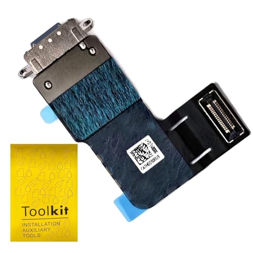 TPhaelay Dock Connector Charging Port Replacement for iPad Air (M2) 6th Gen 11 inch A2902 A2903 A2904 2024 Charging Port Assembly Flex Cable(Black)