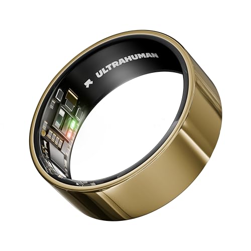 ULTRAHUMAN Ring AIR-Smart Ring Health Tracker, Size First Sizing Kit,Sleep Tracker,Smart Ring for Men/Women,Fitness Tracker (Made in India, Bionic Gold, 9)