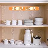 FLPMIX Shelf Liner 24 inch Wide - Waterproof Cabinets Liners, Non Adhesive, Easy to Cut Under Sink Mat Liners for Kitchens Drawer, Shelves, 24 X 300Inch White