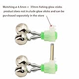 linguang 40 pcs Fishing Pole Copper Catfish Bells Clamp on for Rods Tips ，Screw in/Thread on/Clip on Poles with Fishing Glow Sticks ，Fishing Strike Alert Glow Stick Bite Alarm(40pcs Fishing Bells)