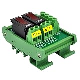 Rocker Switch Thermal Circuit Breaker Overload Protector 2 Channel Power Distribution Module DIN Rail Mount