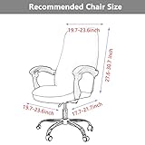 Melaluxe Office Chair Cover with Armrest Covers， Universal Stretch Desk Chair Cover, Computer Chair Slipcovers (Size: L) - Black