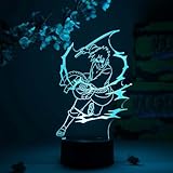 Otaku Lamps Sasuke Uchiha Chidori Naruto – Anime Night Light, 16 Color RGB LED – Gift for Otaku