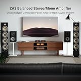 Fosi Audio ZA3 Balanced Stereo Amplifier Home Audio Component Mini 2 Channel Mono Amp TPA3255 for Subwoofer Desktop Home Theater Bookshelf Tower Floorstanding Passive Speakers with 48V Power Supply