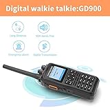 DMR Digital & Analog Two Way Radios Long Range Rechargeable - CONNECOM Heavy Duty Walkie Talkies for Adults Rugged 2 Way Radios for Warehouse Factory Docks Commercial Construction etc. GD900 3 Pack