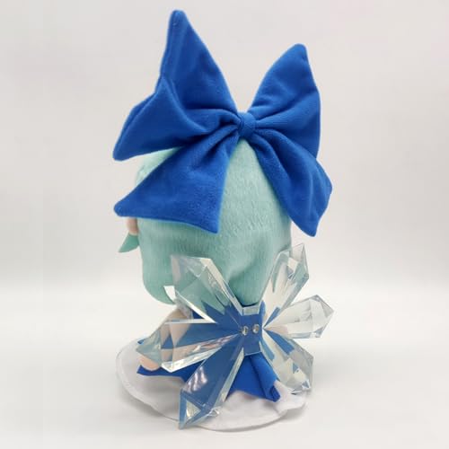 MANMANZHAI FUMO Lovely Plush in Stock Touhou Project Cirno(IceCrystal) Stuffed Doll Figure Toy X1 Kawaii Gift (Blue)