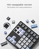 Kisnt Custom Mechanical Number Pad, QMK/VIA Programmable Wired Numpad, 34 Key Hot Swappable USB Numeric Keypad with PBT Keycaps RGB Backlit Number Pad for Laptop, MacBook,PC Desktop