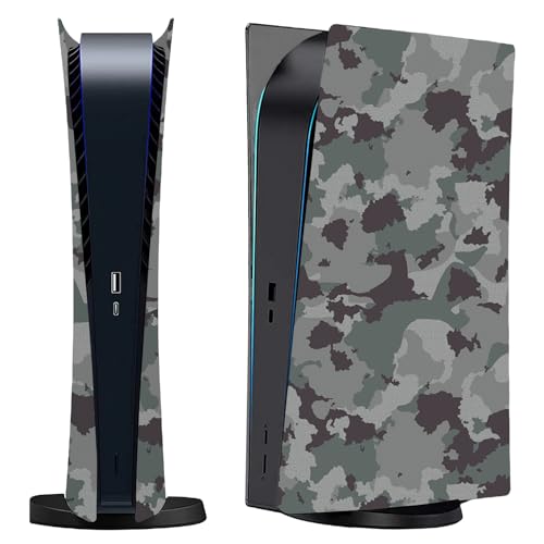 Digital Edition Face Plates Cover Skins Shell Panels for PS5 Console, Accessories for PlayStation 5 Protective Shell Replacement Faceplate (Camouflage)