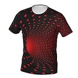 Red T-Shirts for Men Women Boys 3D Printed T-Shirts Short Sleeve Graphic Tees Shirt XL