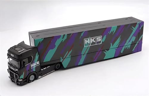 FloZ for Star Model for Scania S730 Double Decker Transport Vehicle Black for HKS 1:64 Truck Pre-Built Model